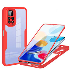 Custodia Silicone Ultra Sottile Morbida Cover Fronte e Retro 360 Gradi per Xiaomi Redmi Note 11 4G (2022) Rosso