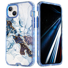 Custodia Silicone Ultra Sottile Morbida Cover Fronte e Retro 360 Gradi YJ1 per Apple iPhone 14 Plus Multicolore