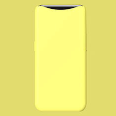 Custodia Silicone Ultra Sottile Morbida Cover S01 per Oppo Find X Giallo