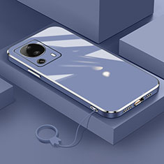 Custodia Silicone Ultra Sottile Morbida Cover S01 per Xiaomi Mi 12 Lite NE 5G Grigio Lavanda