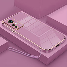 Custodia Silicone Ultra Sottile Morbida Cover S01 per Xiaomi Mi 12T 5G Viola