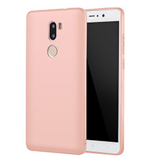 Custodia Silicone Ultra Sottile Morbida Cover S01 per Xiaomi Mi 5S Plus Oro Rosa