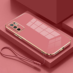 Custodia Silicone Ultra Sottile Morbida Cover S01 per Xiaomi Redmi Note 10 5G Rosso