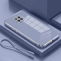 Custodia Silicone Ultra Sottile Morbida Cover S01 per Xiaomi Redmi Note 9T 5G Grigio Lavanda