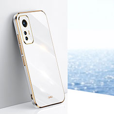 Custodia Silicone Ultra Sottile Morbida Cover S02 per Xiaomi Mi 12 Pro 5G Bianco