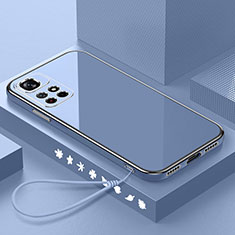 Custodia Silicone Ultra Sottile Morbida Cover S02 per Xiaomi Redmi Note 11 5G Grigio Lavanda