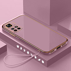 Custodia Silicone Ultra Sottile Morbida Cover S02 per Xiaomi Redmi Note 11 5G Viola