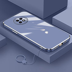 Custodia Silicone Ultra Sottile Morbida Cover S02 per Xiaomi Redmi Note 9T 5G Grigio Lavanda