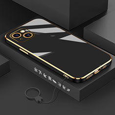 Custodia Silicone Ultra Sottile Morbida Cover S03 per Apple iPhone 13 Mini Nero