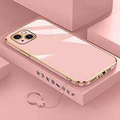 Custodia Silicone Ultra Sottile Morbida Cover S03 per Apple iPhone 13 Oro Rosa