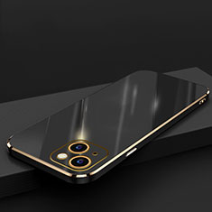 Custodia Silicone Ultra Sottile Morbida Cover S04 per Apple iPhone 13 Mini Nero
