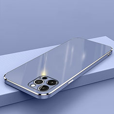 Custodia Silicone Ultra Sottile Morbida Cover S04 per Apple iPhone 15 Pro Max Blu