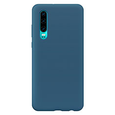 Custodia Silicone Ultra Sottile Morbida Cover S04 per Huawei P30 Blu