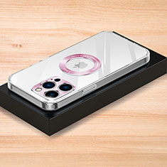 Custodia Silicone Ultra Sottile Morbida Cover S07 per Apple iPhone 13 Pro Max Oro Rosa