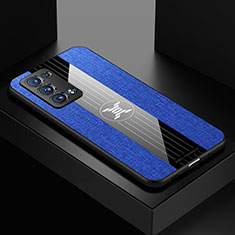Custodia Silicone Ultra Sottile Morbida Cover X01L per Oppo Reno6 Pro 5G Blu