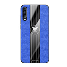 Custodia Silicone Ultra Sottile Morbida Cover X02L per Samsung Galaxy A70S Blu