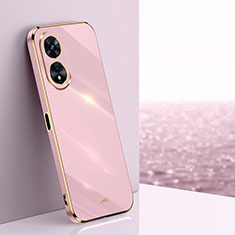 Custodia Silicone Ultra Sottile Morbida Cover XL1 per Oppo A1 Pro 5G Rosa