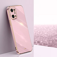 Custodia Silicone Ultra Sottile Morbida Cover XL1 per Oppo Find X5 5G Rosa