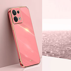 Custodia Silicone Ultra Sottile Morbida Cover XL1 per Oppo Reno8 5G Rosa Caldo