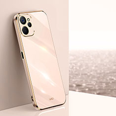 Custodia Silicone Ultra Sottile Morbida Cover XL1 per Realme 9i 5G Oro Rosa