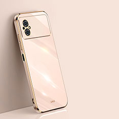 Custodia Silicone Ultra Sottile Morbida Cover XL1 per Xiaomi Poco M4 5G Oro