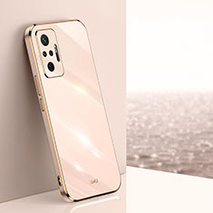 Custodia Silicone Ultra Sottile Morbida Cover XL1 per Xiaomi Redmi Note 10 Pro 4G Oro