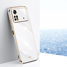 Custodia Silicone Ultra Sottile Morbida Cover XL1 per Xiaomi Redmi Note 11E Pro 5G Bianco