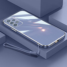Custodia Silicone Ultra Sottile Morbida Cover XL2 per Samsung Galaxy A52s 5G Grigio Lavanda