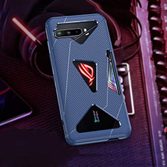 Custodia Silicone Ultra Sottile Morbida Cover ZJ1 per Asus ROG Phone 3 Strix ZS661KS Blu