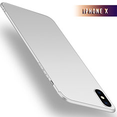 Custodia Silicone Ultra Sottile Morbida S02 per Apple iPhone Xs Bianco