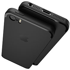 Custodia Silicone Ultra Sottile Morbida U02 per Apple iPhone 5 Nero