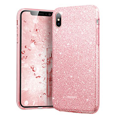 Custodia TPU Morbida Bling Bling per Apple iPhone Xs Rosa