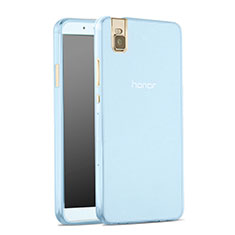 Custodia TPU Trasparente Ultra Sottile Morbida per Huawei Honor 7i shot X Blu