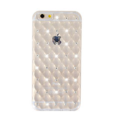 Custodia Trasparente Diamante Strass Gioielli Morbida per Apple iPhone 6 Chiaro