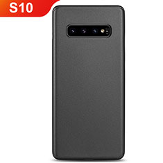 Custodia Ultra Slim Trasparente Rigida Cover Opaca P01 per Samsung Galaxy S10 Nero