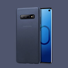 Custodia Ultra Slim Trasparente Rigida Cover Opaca per Samsung Galaxy S10 Blu