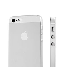 Custodia Ultra Sottile Trasparente Morbida Opaca per Apple iPhone 5 Bianco