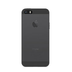 Custodia Ultra Sottile Trasparente Morbida Opaca per Apple iPhone 5 Grigio Scuro