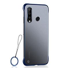 Custodia Ultra Sottile Trasparente Rigida Cover Opaca H05 per Huawei P30 Lite XL Blu