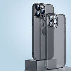 Custodia Ultra Sottile Trasparente Rigida Cover Opaca QC1 per Apple iPhone 13 Pro Nero