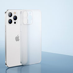 Custodia Ultra Sottile Trasparente Rigida Cover Opaca U01 per Apple iPhone 15 Pro Bianco