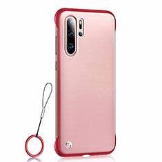 Custodia Ultra Sottile Trasparente Rigida Cover Opaca U01 per Huawei P30 Pro New Edition Rosso