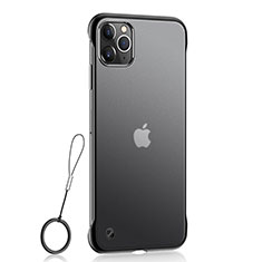 Custodia Ultra Sottile Trasparente Rigida Cover Opaca U02 per Apple iPhone 11 Pro Max Nero