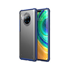 Custodia Ultra Sottile Trasparente Rigida Cover Opaca U02 per Huawei Mate 30E Pro 5G Blu