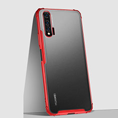 Custodia Ultra Sottile Trasparente Rigida Cover Opaca U02 per Huawei Nova 6 Rosso