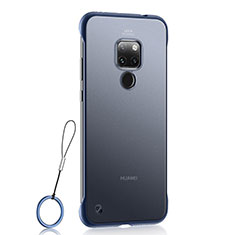 Custodia Ultra Sottile Trasparente Rigida Cover Opaca U03 per Huawei Mate 20 Blu