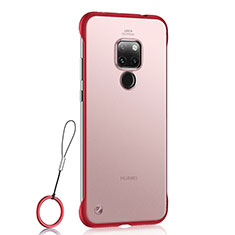 Custodia Ultra Sottile Trasparente Rigida Cover Opaca U03 per Huawei Mate 20 Rosso