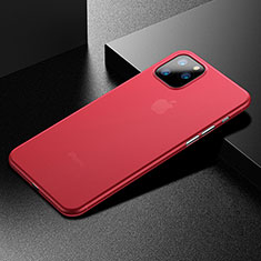 Custodia Ultra Sottile Trasparente Rigida Cover Opaca U04 per Apple iPhone 11 Pro Max Rosso