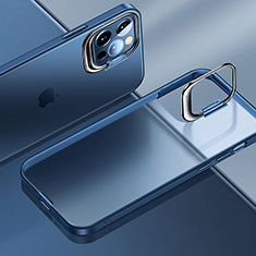 Custodia Ultra Sottile Trasparente Rigida Cover Opaca U08 per Apple iPhone 13 Pro Max Blu