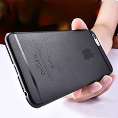 Custodia Ultra Sottile Trasparente Rigida Opaca T06 per Apple iPhone 6S Nero